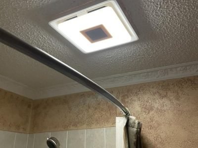 Homewerks 1_5-Sone 110-CFM White Decorative Lighted Bluetooth Compatibility Bathroom Fan Lowes